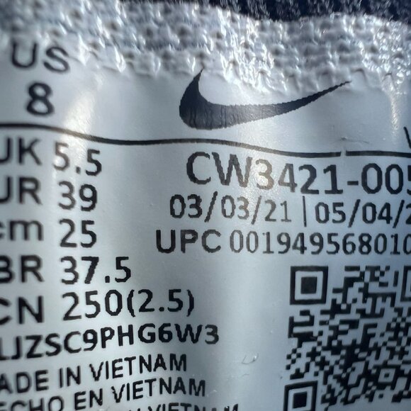 Nike Zoom Winflo 8 Road Running Shoes Black/White Size 8 Lightweight Mens Athlet - Picture 7 of 7